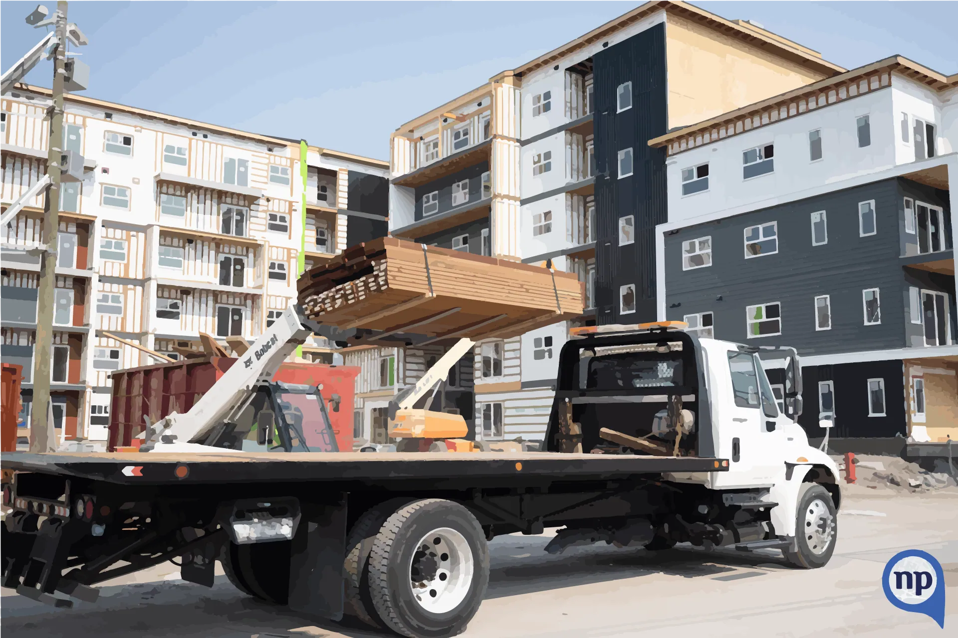 Construction truck transport